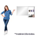 Ver imagem 4 de Espelheira para Banheiro Lotus 1 Porta 1 Prateleira MDP com Espelho 80cm Branca Movelove