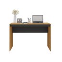 Ver imagem 3 de Mesa Escrivaninha para Escritório 118cm Pequim Lâmina Mel/Preto - Ozini Móveis