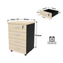 Ver mais imagens de Kit 4 Peças com Mesa para Escritório, Gaveteiro e 2 Armários