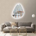 Ver imagem 1 de Espelho orgânico decorativo iluminado com led frio 55x77cm