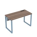 Ver imagem 1 de Estação de Trabalho Mesa Plataforma Escritório Tubular para 1 Pessoa com Caixa de Tomada PE40TUB Marrom/Marromle/Azul