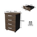 Ver mais imagens de Kit 4 Peças com Mesa para Escritório, Gaveteiro e 2 Armários