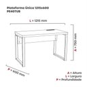Ver imagem 4 de Estação de Trabalho Mesa Plataforma Escritório Tubular para 1 Pessoa com Caixa de Tomada PE40TUB