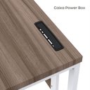 Ver imagem 3 de Estação de Trabalho Mesa Plataforma Escritório Tubular para 1 Pessoa com Caixa de Tomada PE40TUB