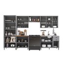 Ver imagem 3 de Armário de Cozinha Modulada Completa Fidelitá Nara 100% MDF 6 Peças 360cm 16 Portas 2 Gavetas sem