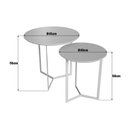 Ver imagem 3 de Conjunto Mesa Lateral de Canto Trento 100% MDF 57cm x 45cm x 45cm Marrom