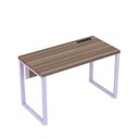 Ver imagem 1 de Estação de Trabalho Mesa Plataforma Escritório Tubular para 1 Pessoa com Caixa de Tomada PE40TUB Marrom/Walnut/Lilas