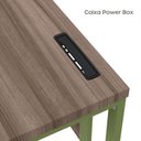 Ver imagem 3 de Estação de Trabalho Mesa Plataforma Escritório Tubular para 1 Pessoa com Caixa de Tomada PE40TUB