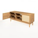 Ver imagem 7 de Rack Kaki para TV 55 Polegadas 100% MDF 135cm 2 Portas com Nicho Telinha Portuguesa Tauari Casavee