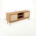 Ver imagem 4 de Rack Kaki 2 Portas 1 Nicho 135 Cm Tauari - Telinha Portuguesa