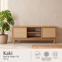 Ver imagem 5 de Rack Kaki para TV 55 Polegadas 100% MDF 135cm 2 Portas com Nicho Telinha Portuguesa Tauari Casavee