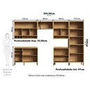 Ver imagem 4 de Cozinha Completa Modulada 100% MDF 6 Peças 12 Portas 4 Gavetas e Vidro 354cm Vicenza Espresso Móveis Branco/Amêndoa