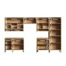 Cozinha Modulada Completa 6 Peças 12 Portas 4 Gavetas e Vidro Reflecta 100% Mdf Vicenza Espresso Móveis - 5