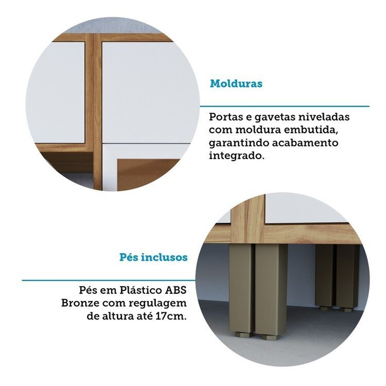 Cozinha Modulada Completa 6 Peças 12 Portas e Vidro Reflecta 100% Mdf Vicenza Espresso Móveis - 8