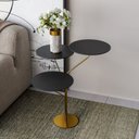 Ver imagem 4 de Mesa Lateral de Canto Trieste 100% MDF 65cm x 57cm x 57 cm Preto