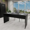 Ver imagem 5 de Conjunto 4 Peças com Mesa para Escritório, Gaveteiro e 2 Armários Preto