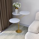 Ver imagem 1 de Mesa Lateral de Canto Trieste 100% MDF 65cm x 57cm x 57cm Branco