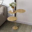 Ver imagem 4 de Mesa Lateral de Canto Trieste 100% MDF 65cm x 57cm x 57cm Marrom