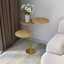 Ver imagem 1 de Mesa Lateral de Canto Trieste 100% MDF 65cm x 57cm x 57cm Marrom