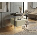 Ver imagem 3 de Mesa de Cabeceira Multifuncional Smart Clean: Carregador por Indução, Led Automático e Soft Close Ct