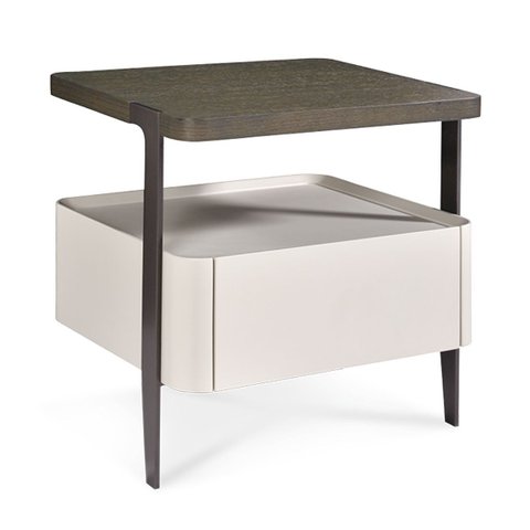 Mesa de Cabeceira Multifuncional Smart Clean: Carregador por Indução, Led Automático e Soft Close Ct