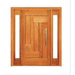 Porta Pivotante Estrelar com Visor Lateral Duplo - Madeira Maciça - Angelim:2,17m X 2,00m