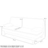 Sofá Cama para Sala de Estar Quarto 193cm Lia M03 Veludo Rosê - Lyam Decor - 5