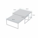 Ver imagem 3 de Conjunto Mesa de Centro Minori Maiori 100% MDF 35cm x 65cm x 90 cm Preto
