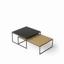 Ver imagem 2 de Conjunto Mesa de Centro Minori Maiori 100% MDF 35cm x 65cm x 90 cm Preto
