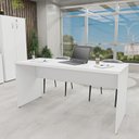 Ver imagem 5 de Conjunto 4 Peças com Mesa para Escritório, Gaveteiro e 2 Armários Branco