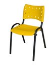 Ver imagem 3 de Kit 3 Cadeiras Iso Fixa Empilhável Escola Igreja Salão:amarelo