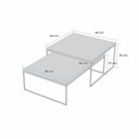 Ver imagem 3 de Conjunto Mesa de Centro Minori Maiori 35 x 100% MDF 65 x 90 cm Branco