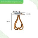 Ver imagem 3 de Mesa de Apoio Lateral 100% MDF 50cm x 50cm x 70cm Rubi Branco