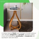 Ver imagem 6 de Mesa de Apoio Lateral 100% MDF 50cm x 50cm x 70cm Rubi Branco