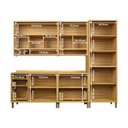 Ver imagem 5 de Cozinha Completa Modulada 100% MDF 5 Peças 11 Portas 4 Gavetas e Vidro 274cm Vicenza Espresso Móveis Branco/Amêndoa