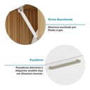 Ver mais imagens de Cozinha Completa Modulada 100% MDF 5 Peças 11 Portas 4 Gavetas e Vidro 274cm Vicenza Espresso Móveis Branco/Amêndoa