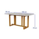 Ver imagem 4 de Conjunto Sala de Jantar 6 Lugares Retangular com Tampo de Vidro Mesa Filadélfia Cadeiras Miami