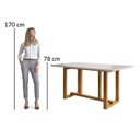 Ver imagem 7 de Conjunto Sala de Jantar 6 Cadeiras Tampo de Vidro Filadélfia Natural Cerejeira/Palha