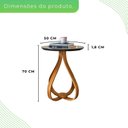 Ver imagem 3 de Mesa de Apoio Lateral 100% MDF 50cm x 50cm x 70cm Rubi Preto