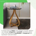Ver imagem 6 de Mesa de Apoio Lateral 100% MDF 50cm x 50cm x 70cm Rubi Preto