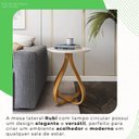 Ver imagem 6 de Mesa de Apoio Lateral 100% MDF 50cm x 50cm x 70cm Rubi Branco