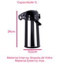 Ver imagem 4 de Garrafa Térmica Inox Air Pot 1l Class Home