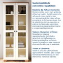 Ver imagem 6 de Cristaleira de Vidro em MDF e Madeira Maciça Ananda CabeCasa MadeiraOriginals Bege/Off-White/Mel