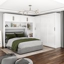Ver imagem 1 de Guarda-Roupa Casal Modulado 4 Portas Santiago 3 Portas 5 Gavetas Branco