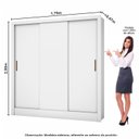Ver imagem 6 de Guarda-Roupa Casal Modulado 4 Portas Santiago 3 Portas 5 Gavetas Branco