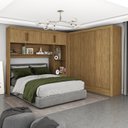 Ver imagem 1 de Guarda-Roupa Casal Modulado 4 Portas Santiago 3 Portas 5 Gavetas Marrom/Cinamomo