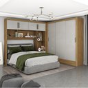 Ver imagem 1 de Guarda-roupa Casal Modulado 4 Portas Santiago 3 Portas 5 Gavetas
