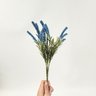 Lavanda Azul 5 Galhos 33cm Buquê Flor Planta Artificial - 3
