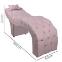 Ver imagem 6 de Maca Estofada para Clínica de Estética Facial com Capitonê Andressa Rosê Veludo - Star Confort Maca 