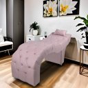 Ver imagem 2 de Maca Estofada para Clínica de Estética Facial com Capitonê Andressa Rosê Veludo - Star Confort Maca 